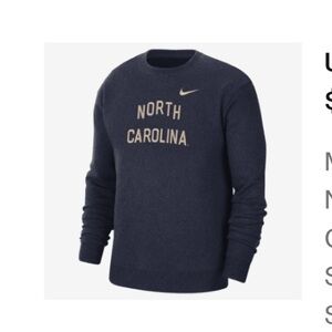 NWT Nike Men’s UNC College Crewneck Sweatshirt L